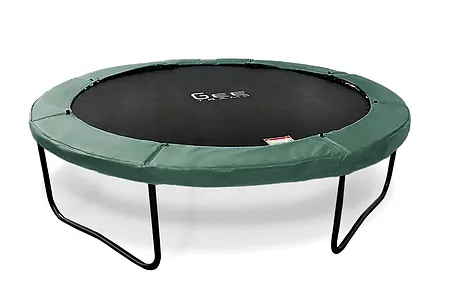 GeeTramp Curve 10ft Round Trampoline - In Ground - Forest Green