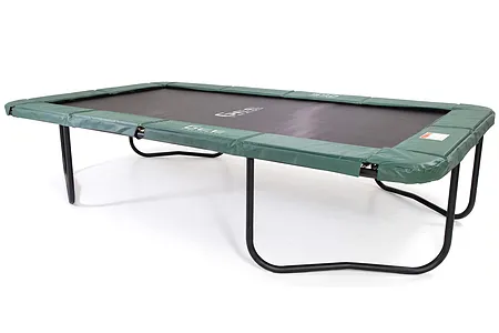 GeeTramp Force 10ft x 17ft Rectangle Trampoline - In Ground - Black Edition -  High Bounce