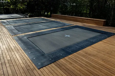 Mr Trampoline 9ft x 15ft Deck Model Family Rectangle 2 String Trampoline