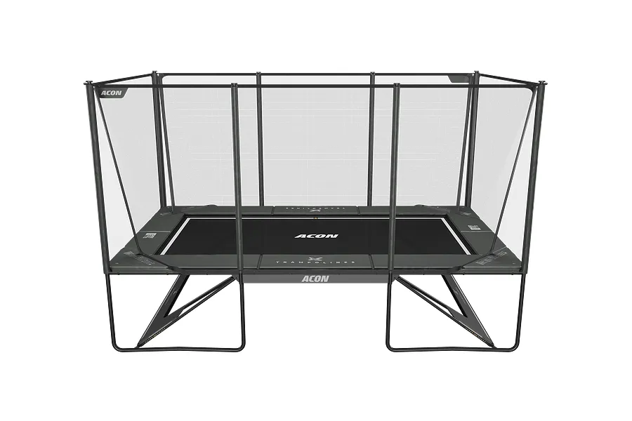 ACON X 17ft Trampoline with Net Enclosure and Ladder  - Black - Peak Performance Bundle image 4