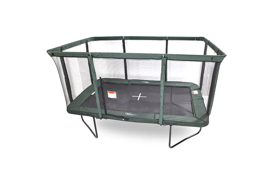 GeeTramp Force 9ft x 14ft Rectangle Trampoline - Black Edition - High Bounce - Peace of Mind Bundle image 8