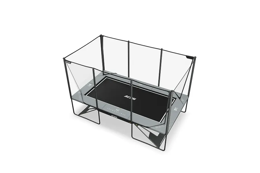 ACON X 17ft Trampoline with Net Enclosure and Ladder - Grey - Peak Performance Bundle image 2