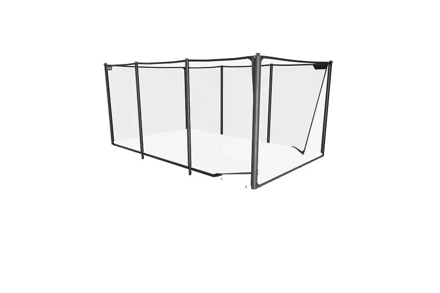 ACON X 17ft Trampoline with Net Enclosure and Ladder - Grey - Peak Performance Bundle image 3
