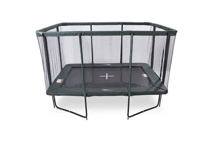 GeeTramp Force 8ft x 12ft Rectangle Trampoline - Black Edition - High Bounce - Peace of Mind Bundle image 6
