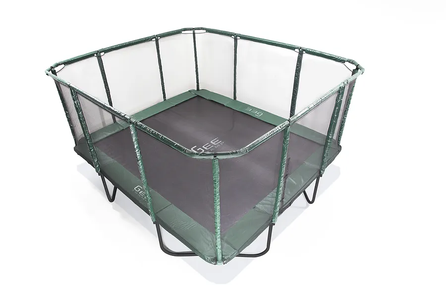 GeeTramp Force 14ft x 16ft Rectangle Trampoline - Black Edition - Standard - Family Fun Bundle image 7