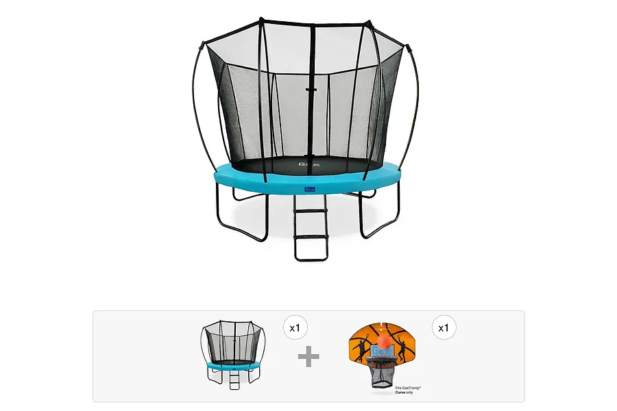 GeeTramp Curve 12ft Round Trampoline - Light Blue (+ 1 Other Product) Bundle image 1