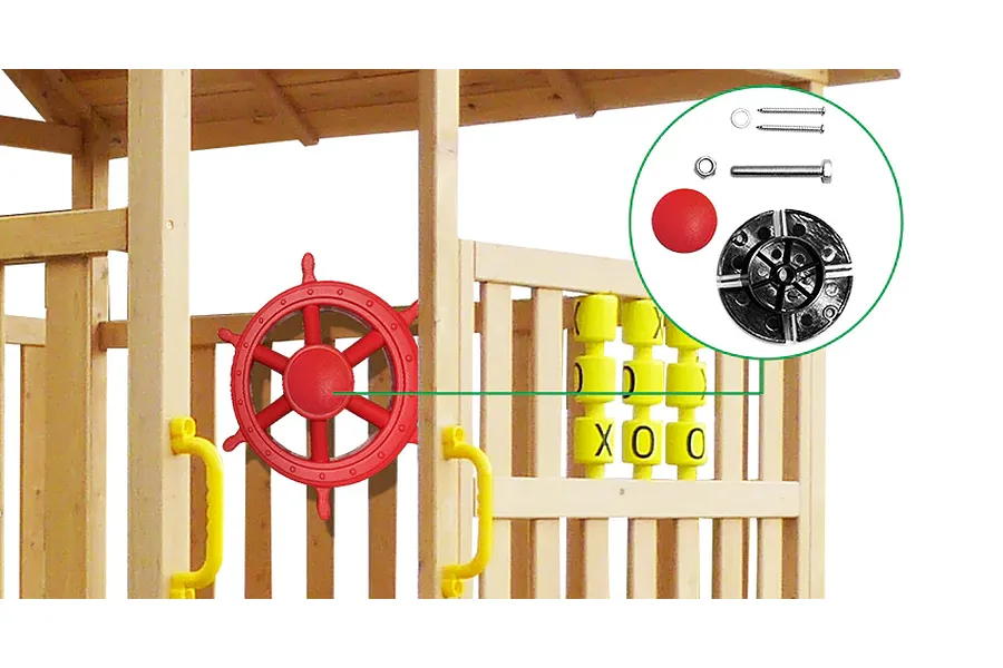 Lifespan Kids Ship&amp;#039;s Steering Wheel - Red image 2636