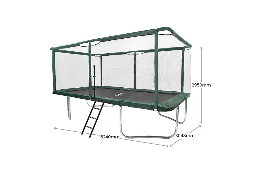 GeeTramp Force 10ft x 17ft Rectangle Trampoline - High Bounce image 2784