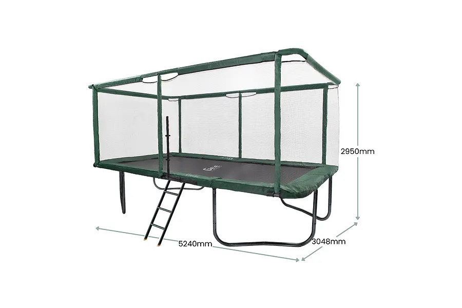 GeeTramp Force 10ft x 17ft Rectangle Trampoline - Black Edition - Standard image 2786