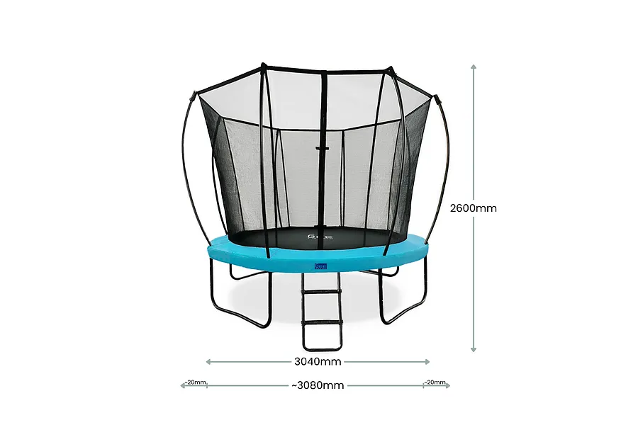 GeeTramp Curve 10ft Round Trampoline - Light Blue image 2789