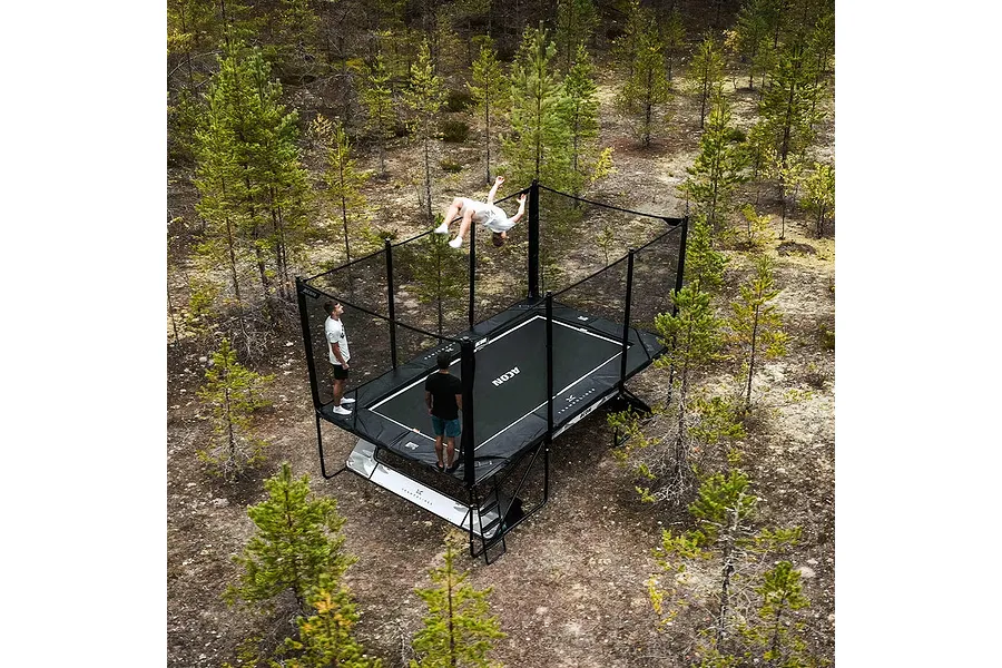 ACON X 17ft Trampoline with Net Enclosure and Ladder  - Black - Peak Performance Bundle image 11