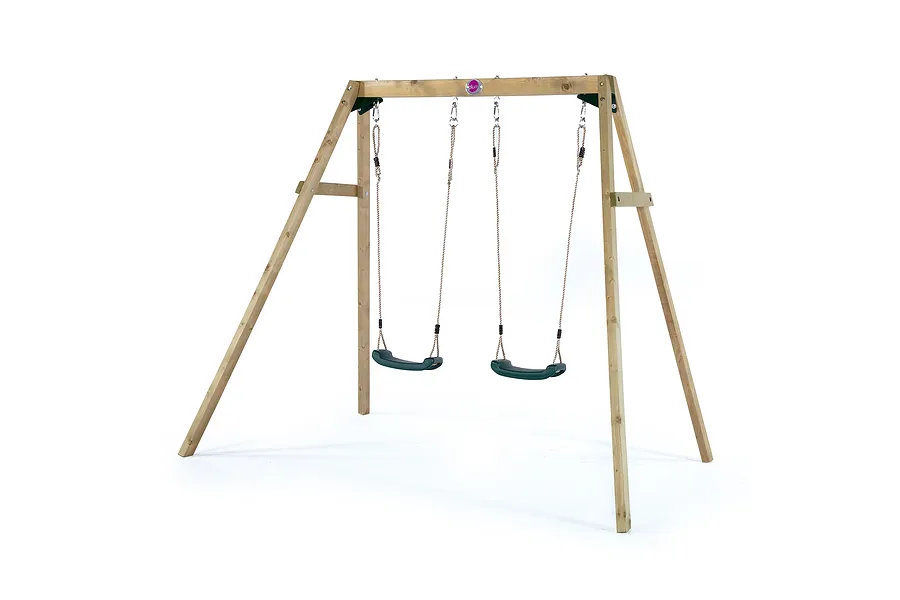 Plum® Wooden Double Swing Set image 2855