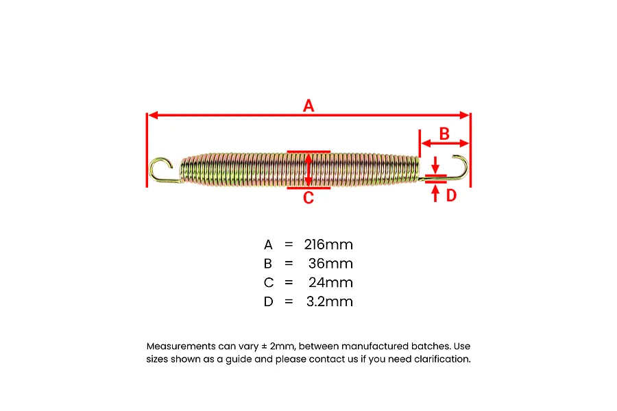 GeeTramp 216x24mm Spring - Gold image 2871