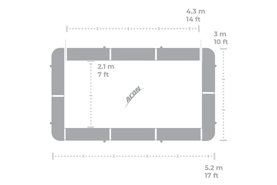 ACON 16 HD PRO (10ft x 17ft) Rectangle Trampoline and Enclosure image 3021