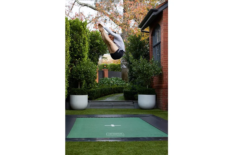 Mr Trampoline 10ft x 17ft In Ground Olympic Elite Rectangle 2 String Trampoline image 3129