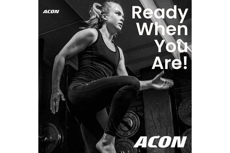 ACON Fitness Rebounder - Hexagon Rebounder Trampoline w/ Handle - 55&amp;quot; (1.41m) Black image 3159