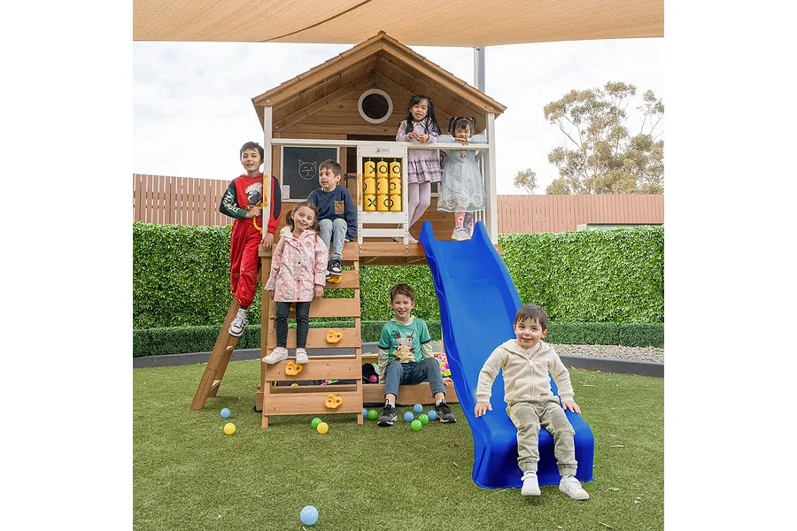 Lifespan Kids Warrigal Cubby House with 2.2m Slide - Blue image 3181