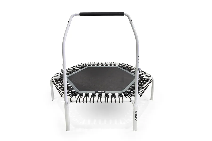 ACON Fitness Rebounder - Hexagon Rebounder Trampoline w/ Handle - 55&amp;quot; (1.41m) White image 3356