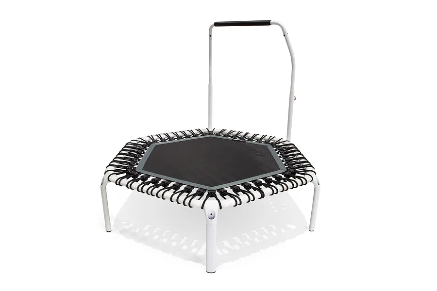 ACON Fitness Rebounder - Hexagon Rebounder Trampoline w/ Handle - 55&amp;quot; (1.41m) White image 3363