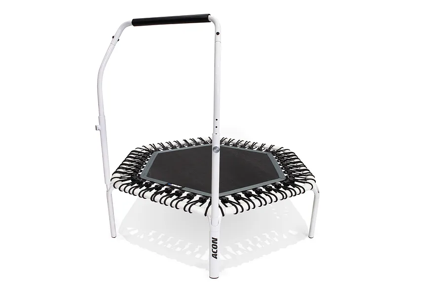 ACON Fitness Rebounder - Hexagon Rebounder Trampoline w/ Handle - 55&amp;quot; (1.41m) White image 3377