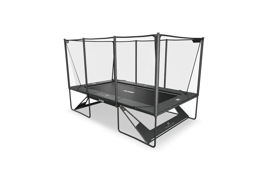 ACON X 17ft Trampoline with Net Enclosure and Ladder Black Web