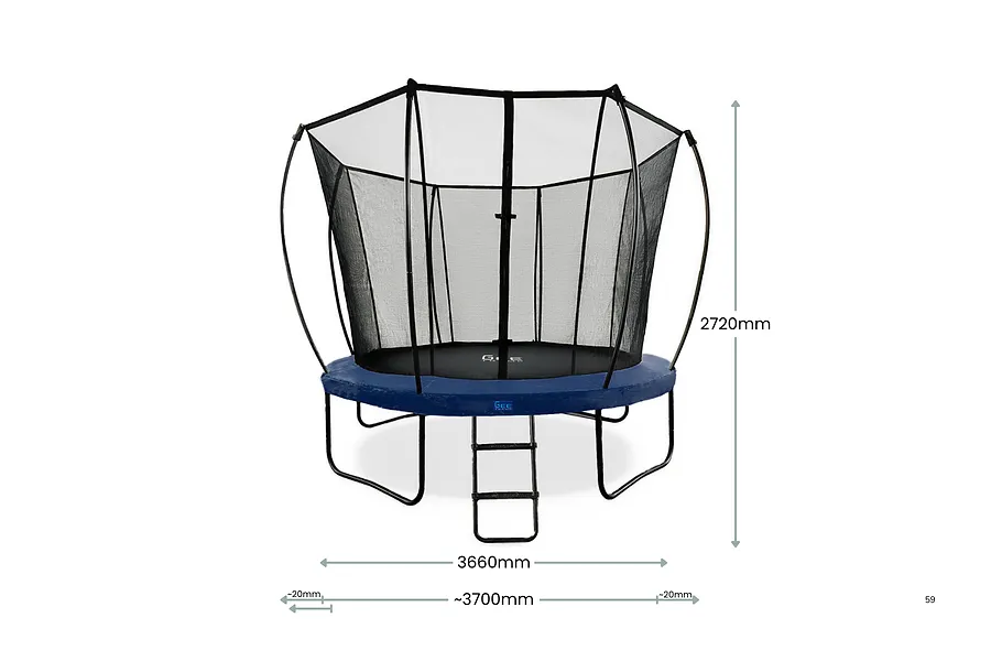 GeeTramp Curve 12ft Round Trampoline - Dark Blue image 3583