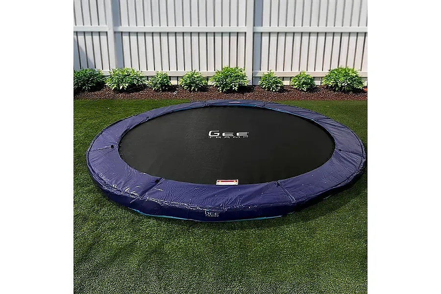 GeeTramp Curve 10ft Round Trampoline - In Ground  - Dark Blue image 3584