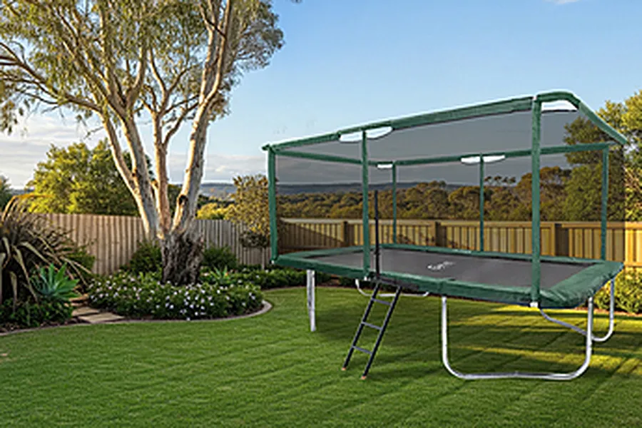 GeeTramp Force 10ft x 17ft Rectangle Trampoline - High Bounce image 3603