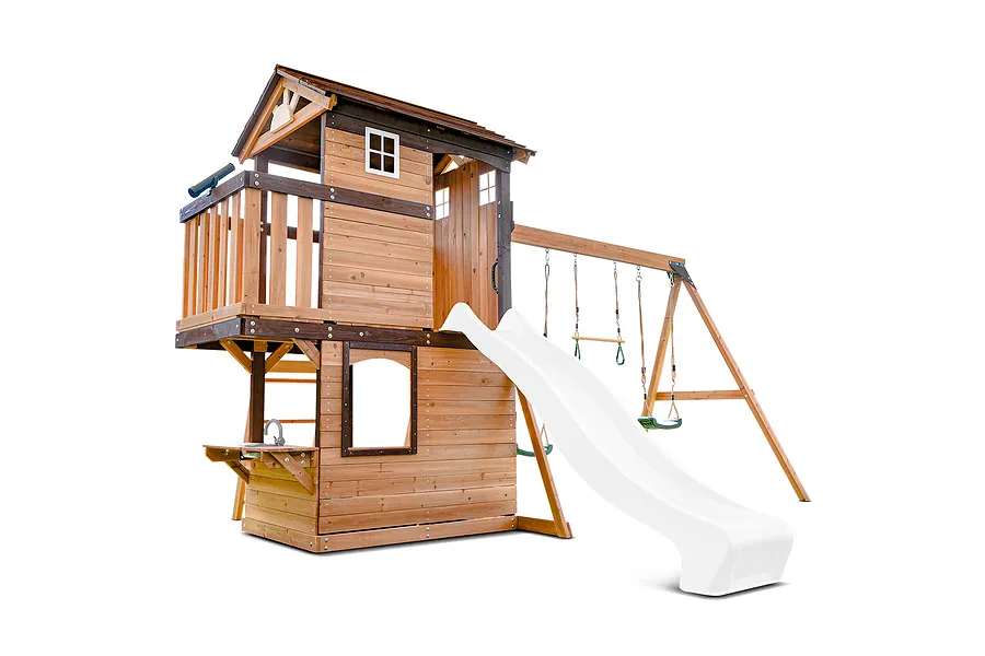 Lifespan Kids Darlington Play Centre &amp;amp; Swing Set with 2.2m Slide - white image 3711