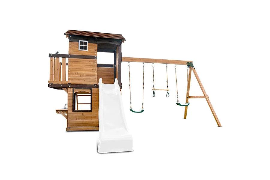 Lifespan Kids Darlington Play Centre &amp;amp; Swing Set with 2.2m Slide - white image 3712