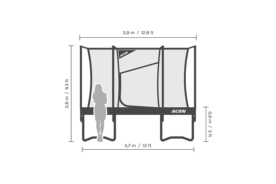 ACON AIR 12ft Round Trampoline with Standard Net - GEN 2.0 image 3758