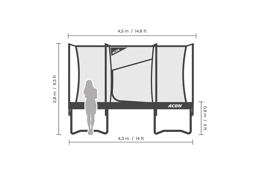 ACON AIR 14ft Round Trampoline with Standard Net - GEN 2.0 image 3763