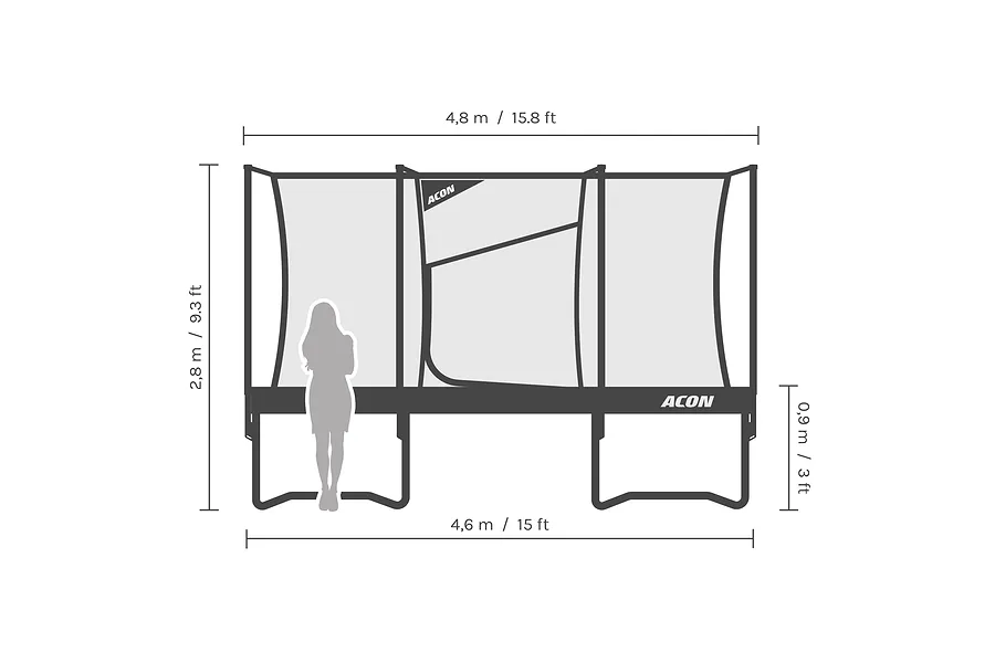 ACON Air 15ft Round Trampoline with Standard Net - GEN 2.0 image 3768