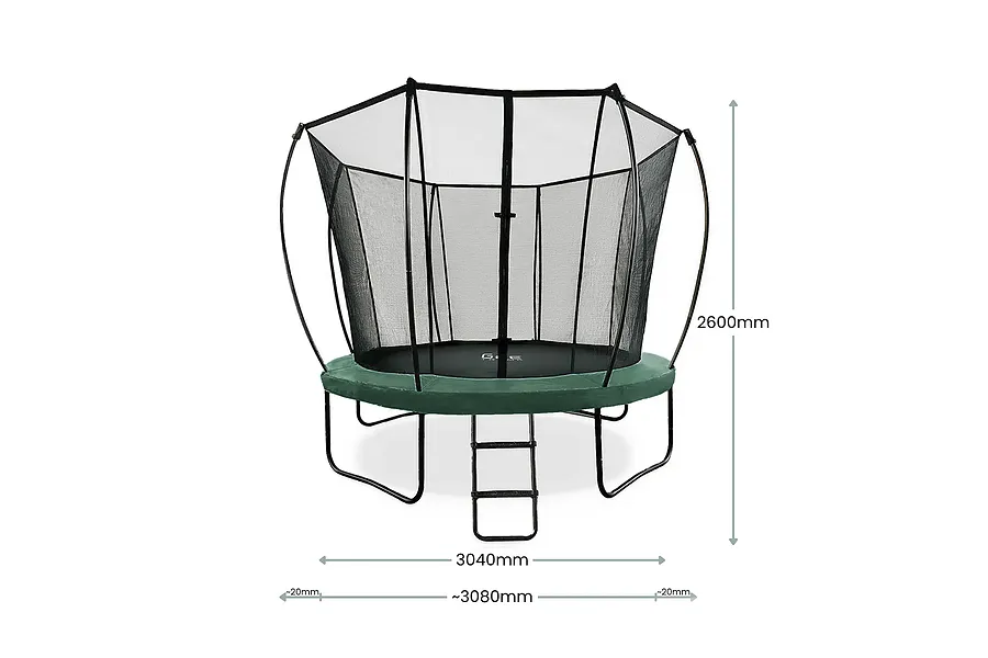 GeeTramp Curve 10ft Round Trampoline - Forest Green image 3893
