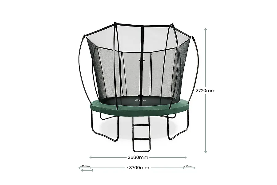 GeeTramp Curve 12ft Round Trampoline - Forest Green image 3898