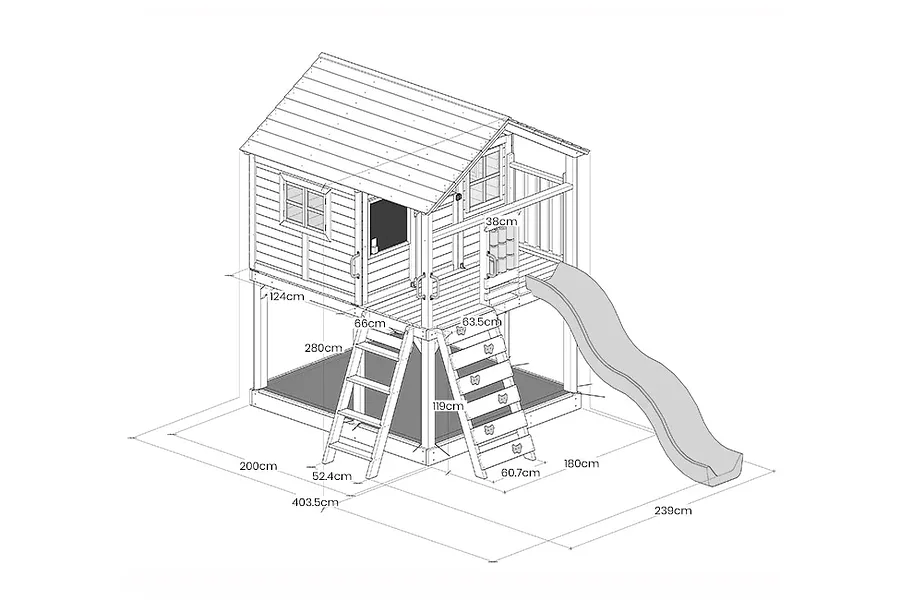 Lifespan Kids Warrigal Cubby House with 2.2m Slide - Yellow image 4675