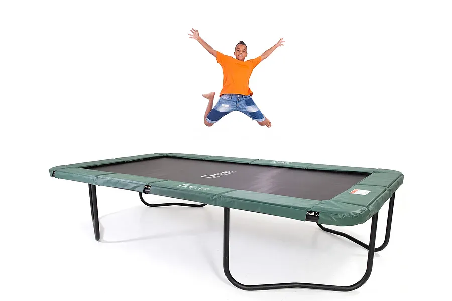 GeeTramp Force 10ft x 17ft Rectangle Trampoline - In Ground - Black Edition -  High Bounce /w AU Springs image 4685