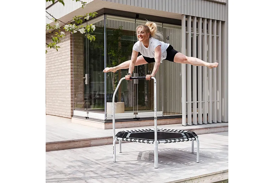 ACON Fitness Rebounder - Hexagon Rebounder Trampoline w/ Handle - 55&amp;quot; (1.41m) White image 4697
