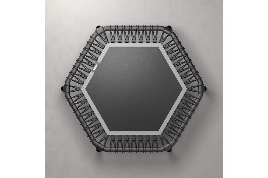 ACON Fitness Rebounder - Hexagon Rebounder Trampoline w/ Handle - 55&amp;quot; (1.41m) Black image 4701