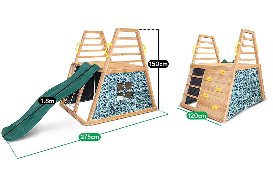 Lifespan Kids Cooper Climb &amp;amp; 1.8m Slide - Green - Ex Display image 4889