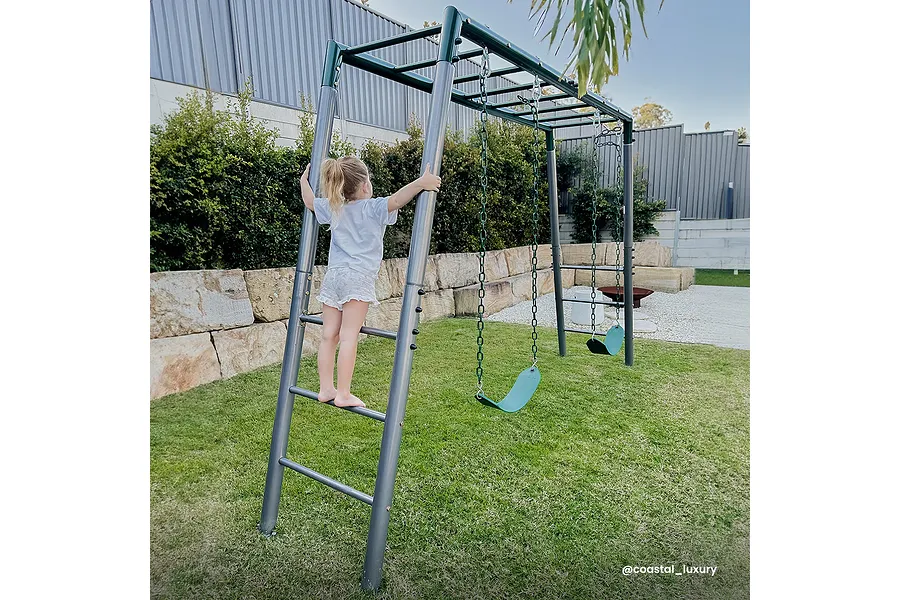 Lifespan Kids Stanley Commercial Steel 2-in-1 Monkey Bars &amp;amp; Swing Set image 5010