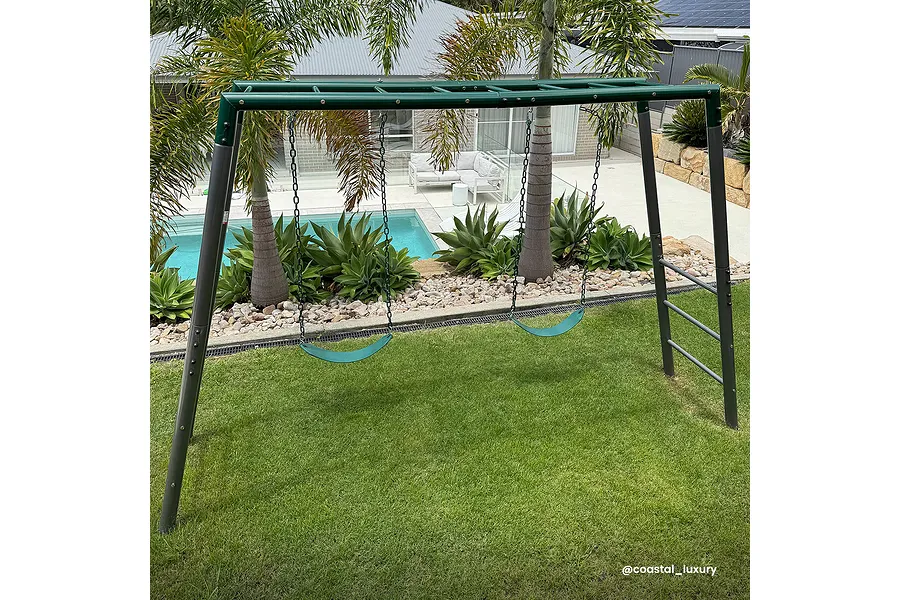 Lifespan Kids Stanley Commercial Steel 2-in-1 Monkey Bars &amp;amp; Swing Set image 5012
