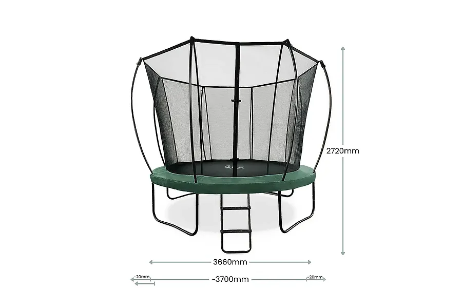 Ex Display - GeeTramp Curve 12ft Round Trampoline - Forest Green image 5077