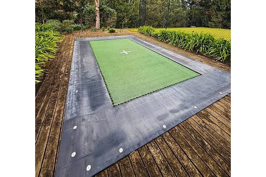 Mr Trampoline 10ft x 17ft Deck Model Olympic Elite Rectangle 2 String Trampoline image 5132
