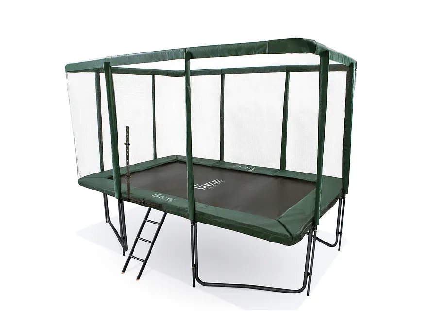 GeeTramp Force 8ft x 12ft Rectangle Trampoline - Black Edition - Standard