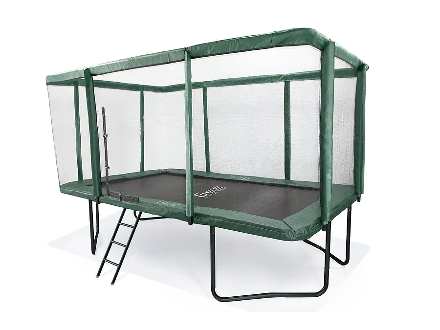 GeeTramp Force 9ft x 14ft Rectangle Trampoline - Black Edition - Standard