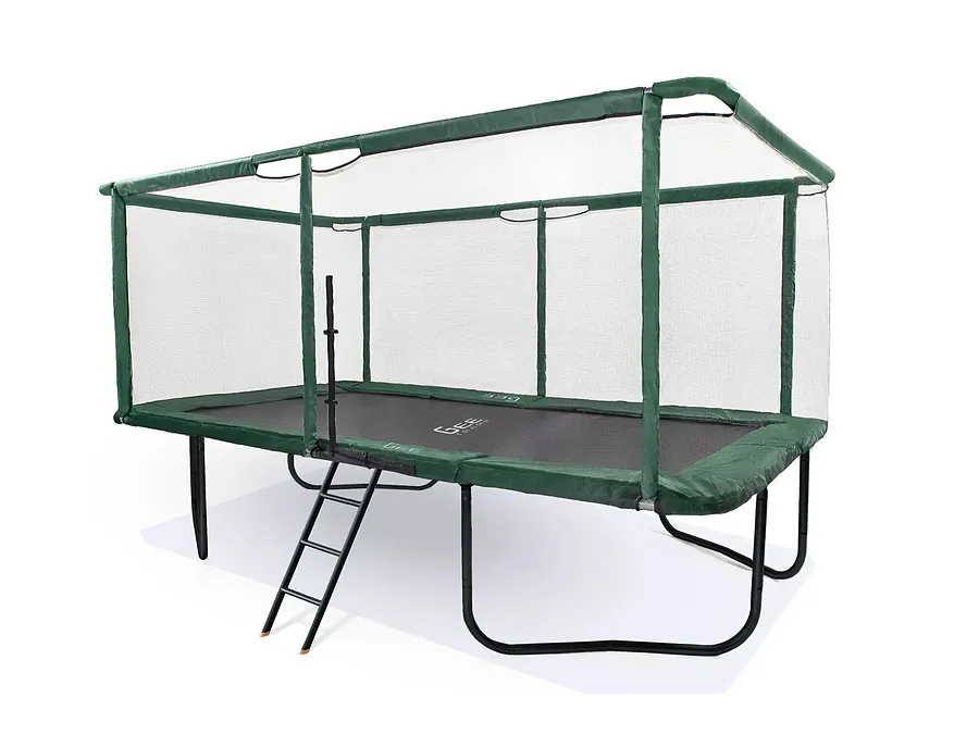 GeeTramp Force 10ft x 17ft Rectangle Trampoline - Black Edition - Standard