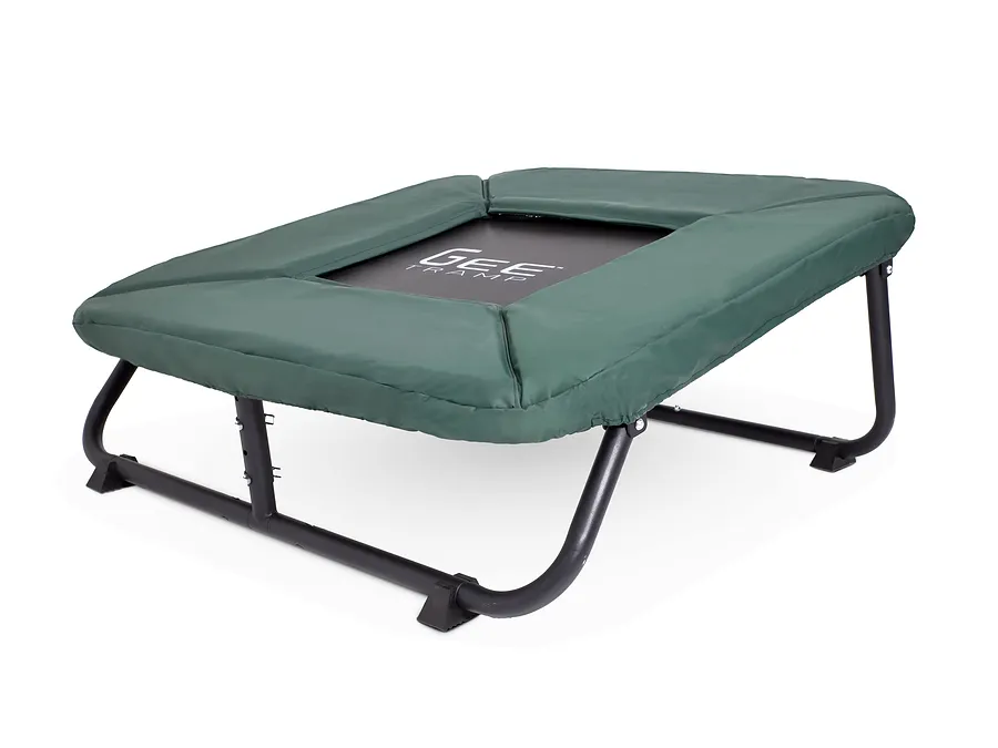 GeeTramp Mini 4ft x 4ft Rectangle Gymnastic Trampoline - Black Edition